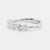 Anello Veretta 5 Pietre con Diamanti da 1,60 ct dal taglio brillante in oro bianco 18 kt
