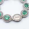 Bracciale Zahir™ Luxury con Smeraldi e Diamanti in oro bianco 18 kt