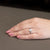 18KT White Gold Solitaire Ring with Central Diamond and Side Diamonds Tiffany Setting