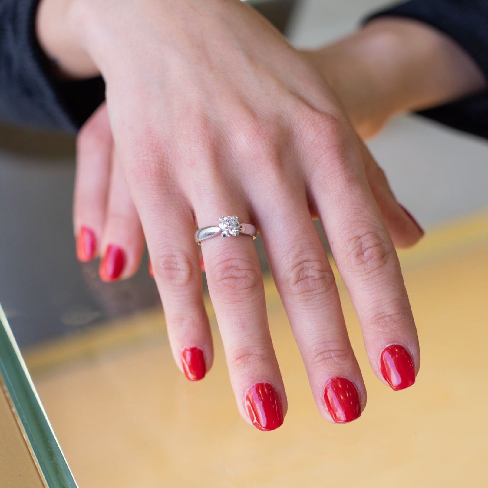 Oro Prezzo Anello Carato Solitario Oro Giallo E Diamante Naturale