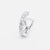 Conch earring in oro bianco 18 kt con diamanti