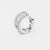 Conch earring in oro bianco 18 kt con diamanti