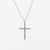 Collier Croce Diamanti 0,10 kt dal taglio brillante in oro bianco 18 kt