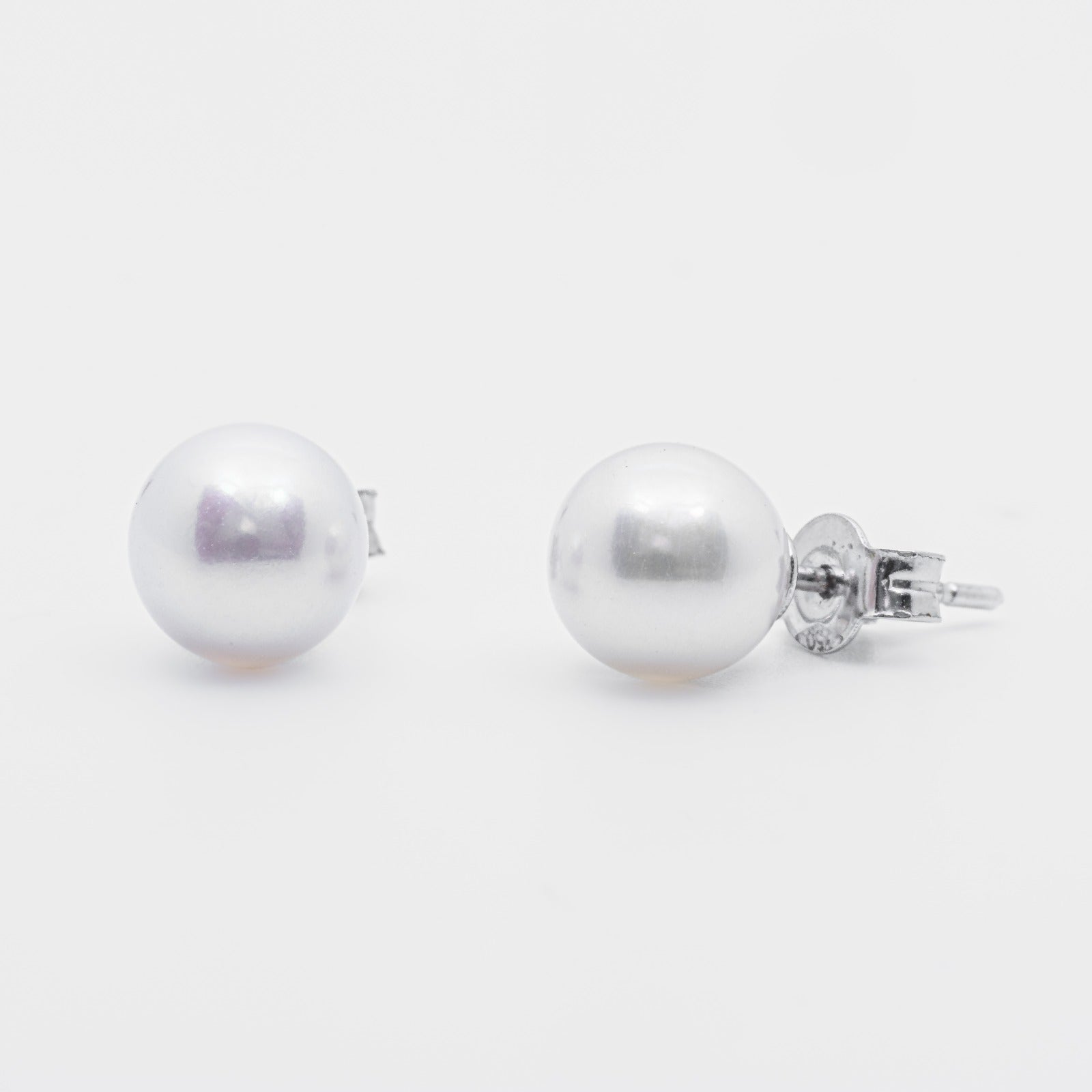 Orecchini Di Perle D'Acqua Dolce Con Zirconi | Pendenti A Goccia In Argento 925 Placcato Oro, 8mm, Ipoallergenici