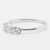 Anello Trilogy con Diamanti in oro bianco 18 kt dal taglio brillante